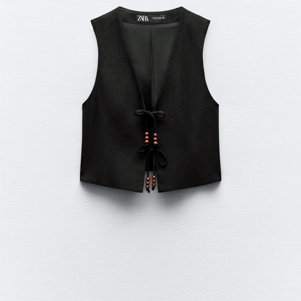 Zara LINEN BLEND VEST